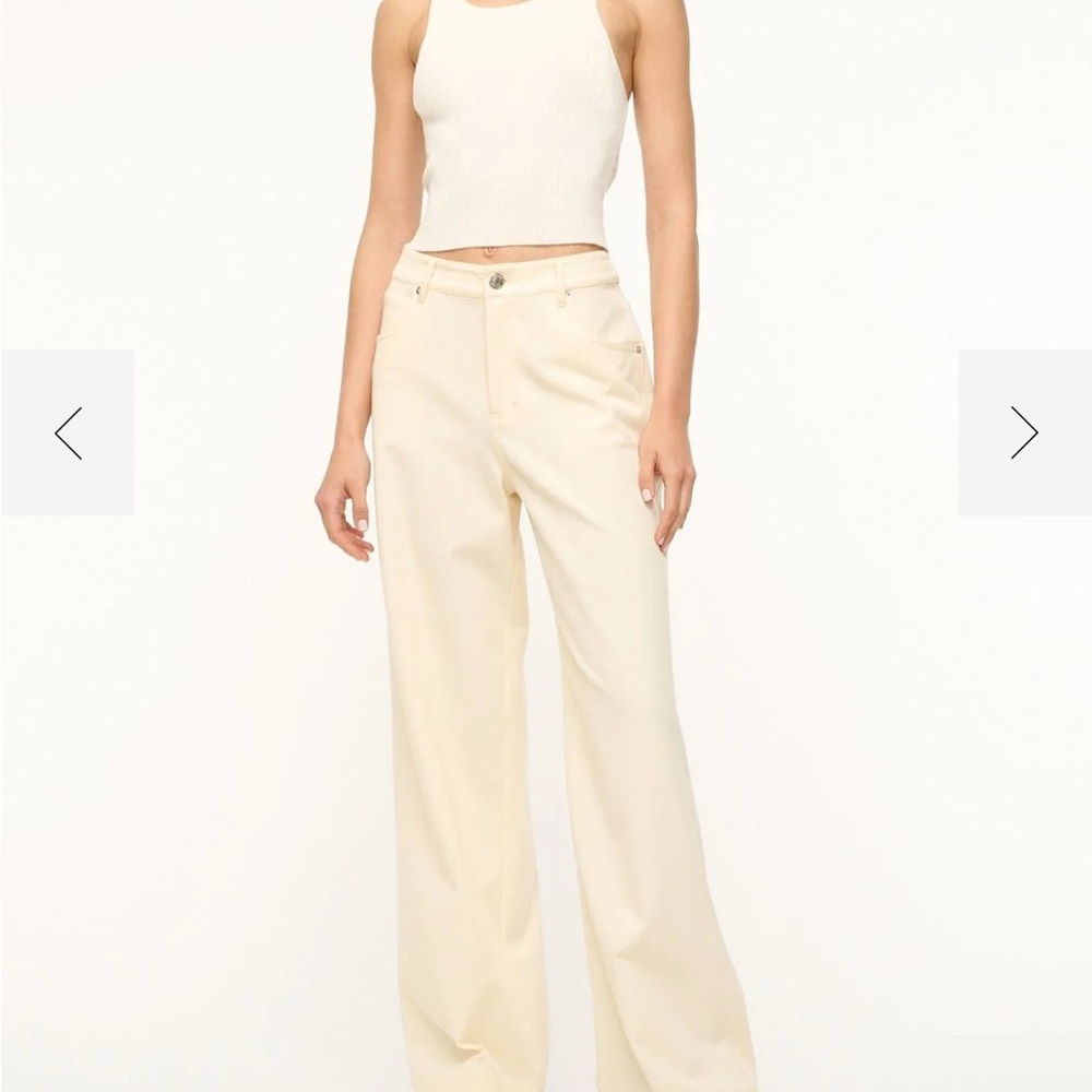 STAUD GRAYSON PANT ECRU